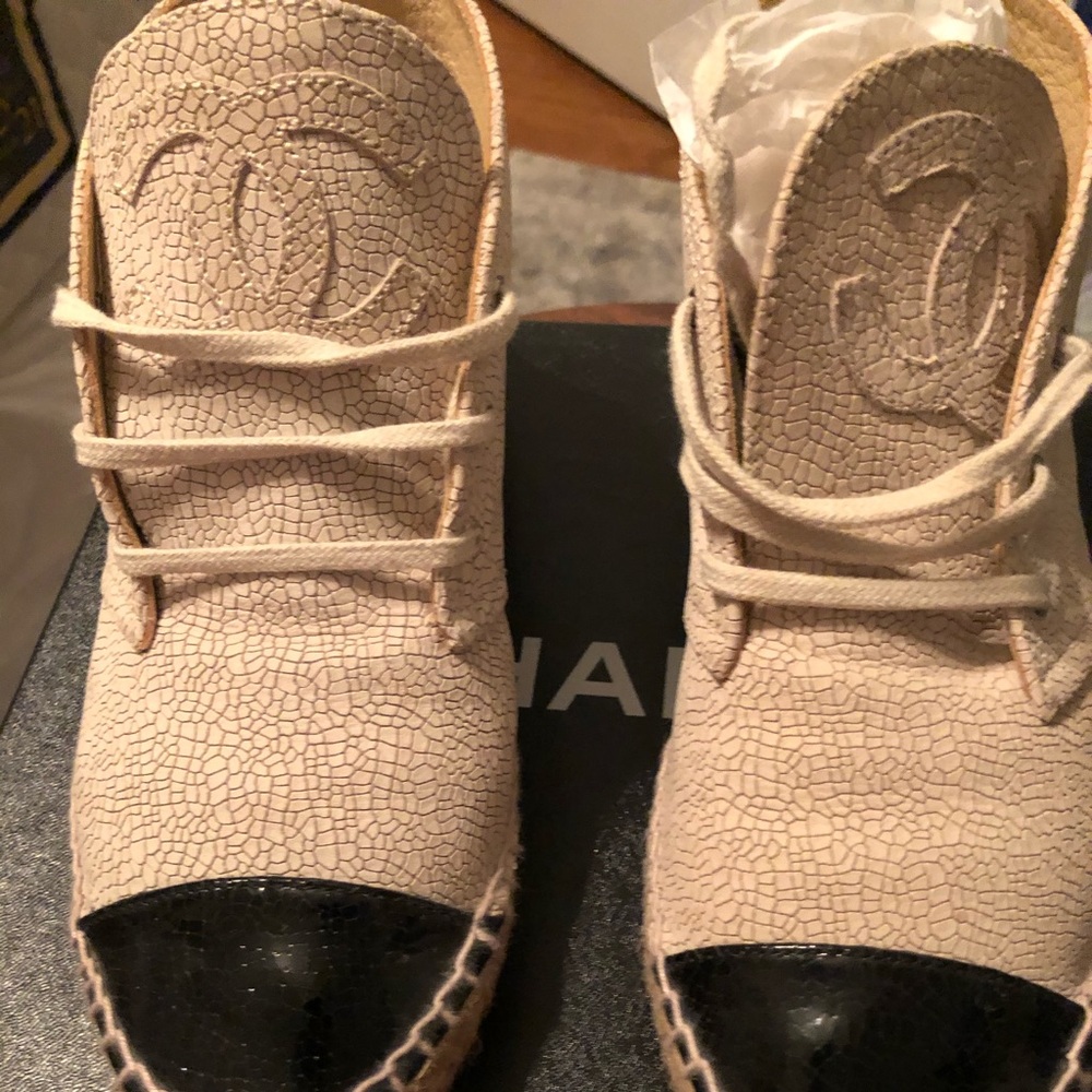 Chanel high top shoes